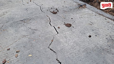 Palghar news | १० लाखांचा रस्ता अवघ्या 5 महिन्यांत तडकला