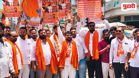 Shiv Sena Shinde Faction Jode Maro Andolan  