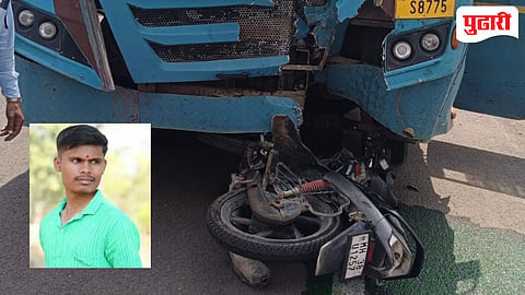 Hingoli accident | औंढा नागनाथ ते जवळा बाजार रोडवर बस व मोटरसायकलचा भीषण अपघात; तरुण जागीच ठार