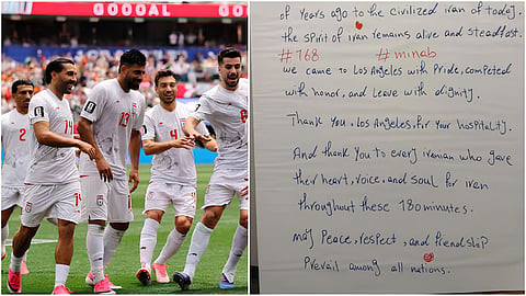 Iran Football Team Note 