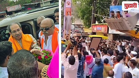 Uddhav Thackeray : परळीत उद्धव ठाकरे यांचे जोरदार स्वागत; जेसीबीतून फुलांचा वर्षाव! 