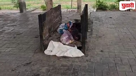 राजगुरु नगर येथील स्माशनभूमीत केलेला अघोरी प्रकार
