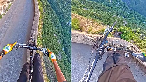 Bicycle Stunt France Cliff |