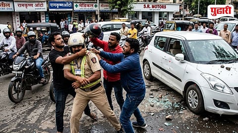 Traffic Police Beaten Nagpur
