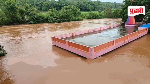 Belgaum rainfall : कणकुंबी भागात संततधार; हब्बनहट्टीचे मारूती मंदिर पाण्याखाली