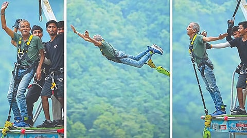 Grandfather Bungee Jumping | 