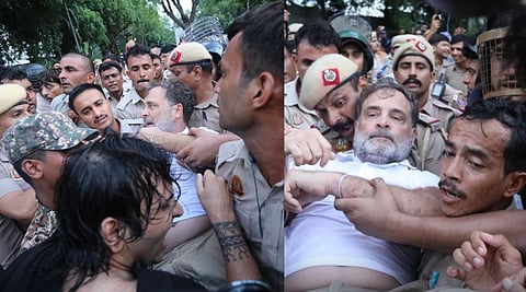 Rahul Gandhi Protest : पंतप्रधान निवासाबाहेर आंदोलनाला बसलेल्या राहुल-प्रियंका गांधींना पोलिसांनी घेतले ताब्यात 