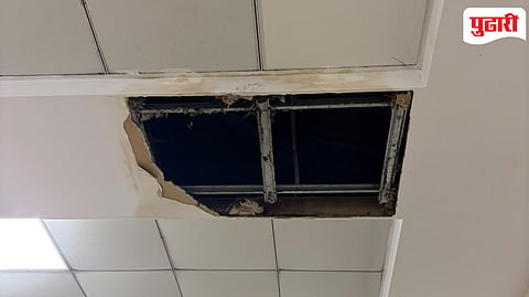 Municipal library slab collapsed: दोन दिवसांपूर्वी उद्घाटन झालेल्या वसईतील महापालिका वाचनालयाचा स्लॅब कोसळला; सुदैवाने जीवितहानी टळली
