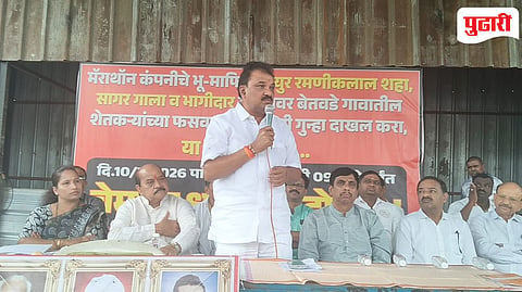 Thane news : आमदार, नगरसेवकांच्या उपस्थितीत बेतवडेवासीयांचे आंदोलन स्थगित; शेतकऱ्यांच्या मागण्यांना बिल्डरची मान्यता