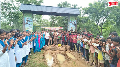 Chandrapur Ashram school seed balls
