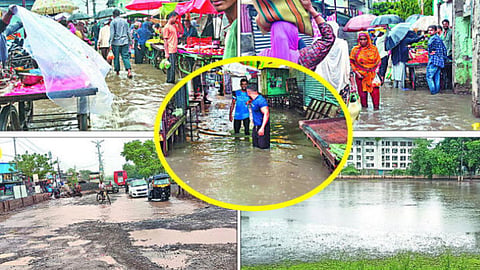 मालेगाव : १) आझादनगर भाजी बाजार २) गांधीनगर भाजी मार्केट ३) जुना आग्रा रोड, ४) क्रीडा संकुल. (सर्व छाया : सादिक शेख)