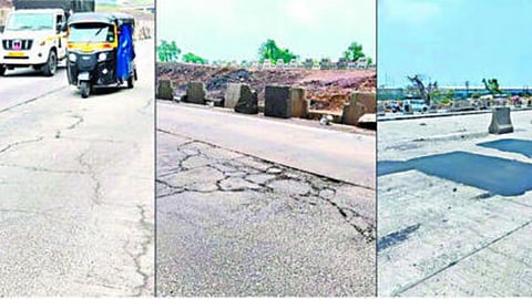 Simhastha Kumbh road cracks