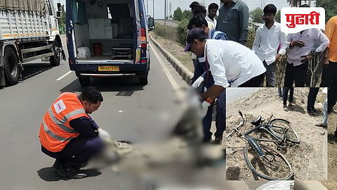 Solapur accident: पुणे–सोलापूर महामार्गावर शेटफळ गावाजवळ अपघात; ६५ वर्षीय सायकलस्वाराचा जागीच मृत्यू