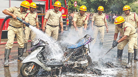 Nipani Bike Fire