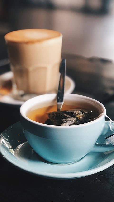 Tea coffee drinking time