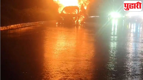 Raigad car fire