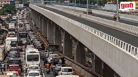 Porvorim Flyover| पर्वरी उड्डाणपूल रिकामा; सेवा रस्त्यावर वाहनांच्या रांगा