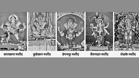 'सर्वधर्मसमभावा'चा सन्मान, पाच मशिदींत बाप्पा विराजमान