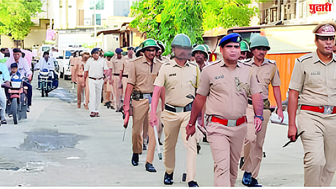 Police route march