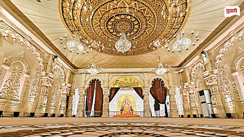 Andhericha Raja Ganpati: 'अंधेरीचा राजा' च्या देखाव्यात श्री राम मंदिराची झलक