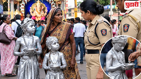 
Lalbagh child begging silver paint case