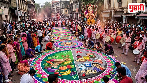 Ganesh Visarjan Rangoli