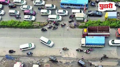 kalyan shil road traffic jam