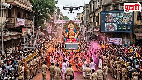 Ganesh Visarjan Police Security  