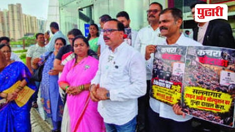 bjp protest against vvcmc corruption