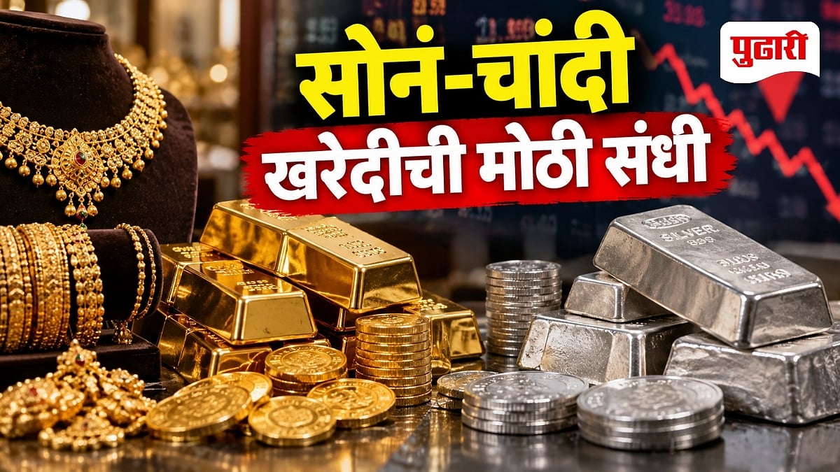 सोने १,६०० रुपयांनी, चांदी ५,००० रुपयांनी स्वस्त