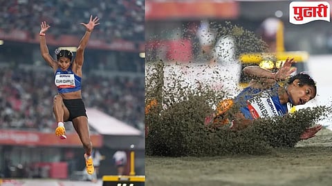 Asian Games 2026 : लांब उडीमध्ये २ सेंटिमीटरने हुकले भारताचे गोल्ड मेडल! भारताच्या एन्सी सोजनला रौप्यपदक