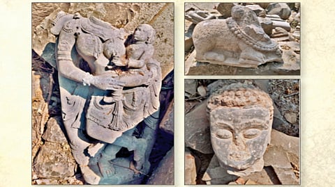 Khidrapur Excavation | खिद्रापूर येथे उत्खननात सापडला प्राचीन शिल्पांचा दुर्मीळ ठेवा