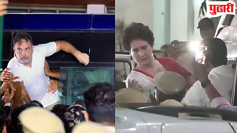 Rahul Gandhi and Priyanka Gandhi Vadra Detained
