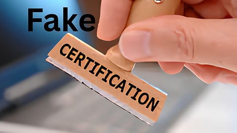fake certificate