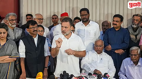 INDIA Alliance Protest : ‘इंडिया’ आघाडीच्या आंदोलनाला ब्रेक, सत्याचा विजय होईपर्यंत प्रदीर्घ लढ्याचा राहुल गांधींचा इशारा