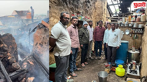Nipani News : शिप्पुरमध्ये आगीचे तांडव! राहत्या घरासह गोठ्यातील साहित्य जळून खाक