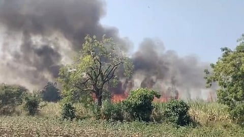 Sugarcane Crop Fire