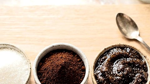 Sugar-Coffee Home made Scrub for Skin Brightening