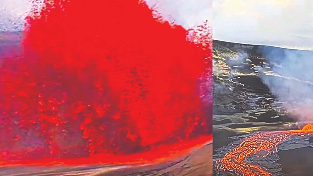 Kilauea volcano eruption | हवाईमधील ‘किलाऊआ’ ज्वालामुखीतून लाव्हाचे फवारे
