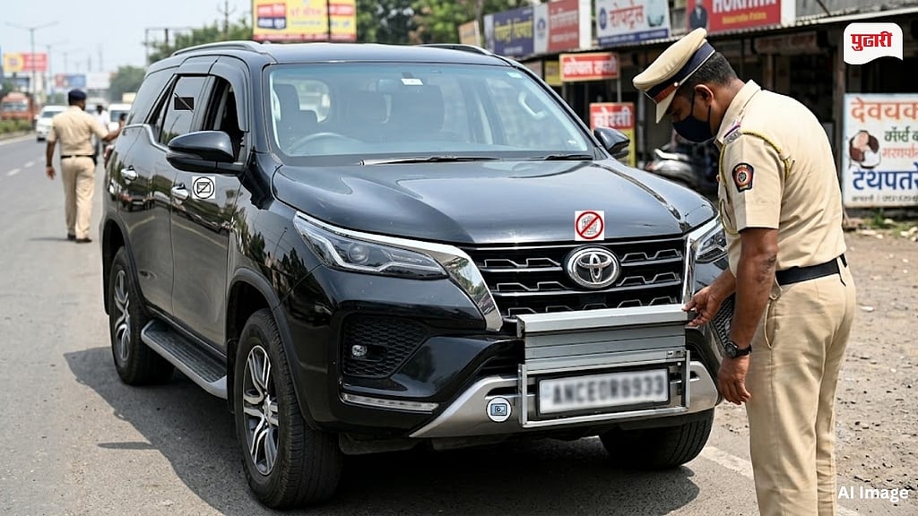 Pimpri Motorized Number Plate: बटण दाबलं की नंबर प्लेटच गायब! पिंपरी ...