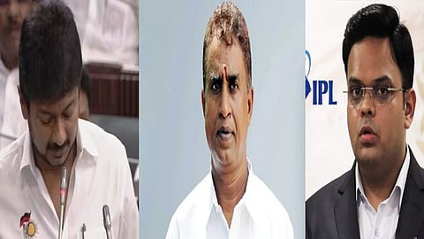 உதயநிதி ஸ்டாலின், எஸ்.பி.வேலுமணி, ஜெய் ஷா