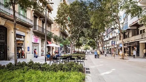 Barcelona green axes