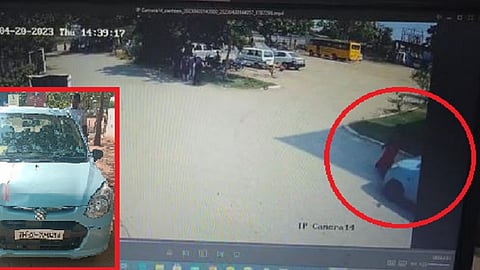 Trichy college campus accident - CCTV