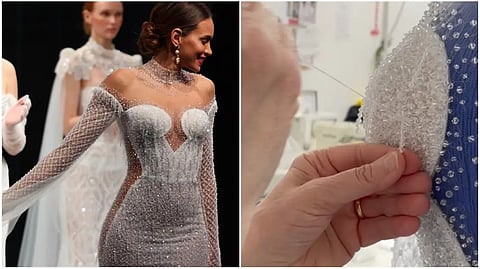 swarovski crystals wedding dress 