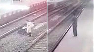 RPF Woman Constable K Sumathi Pulls Person off Railway Track