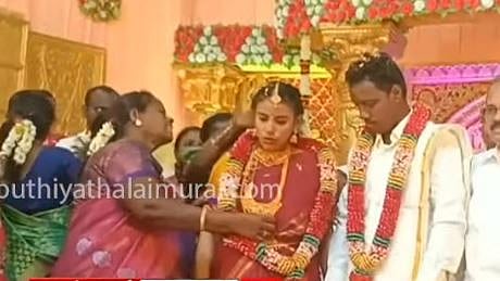 தமிழக பாரம்பரிய முறைப்படி திருமணம்