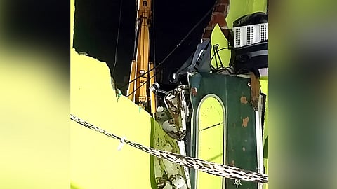 damaged house