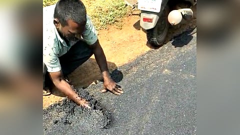 poor quality road