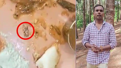 ராணுவ வீரர் ஜெகன் -  அவர் வெளியிட்ட உணவின் புகைப்படம்