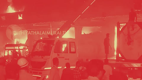 சென்னை - ரசாயன கிடங்கில் தீவிபத்து